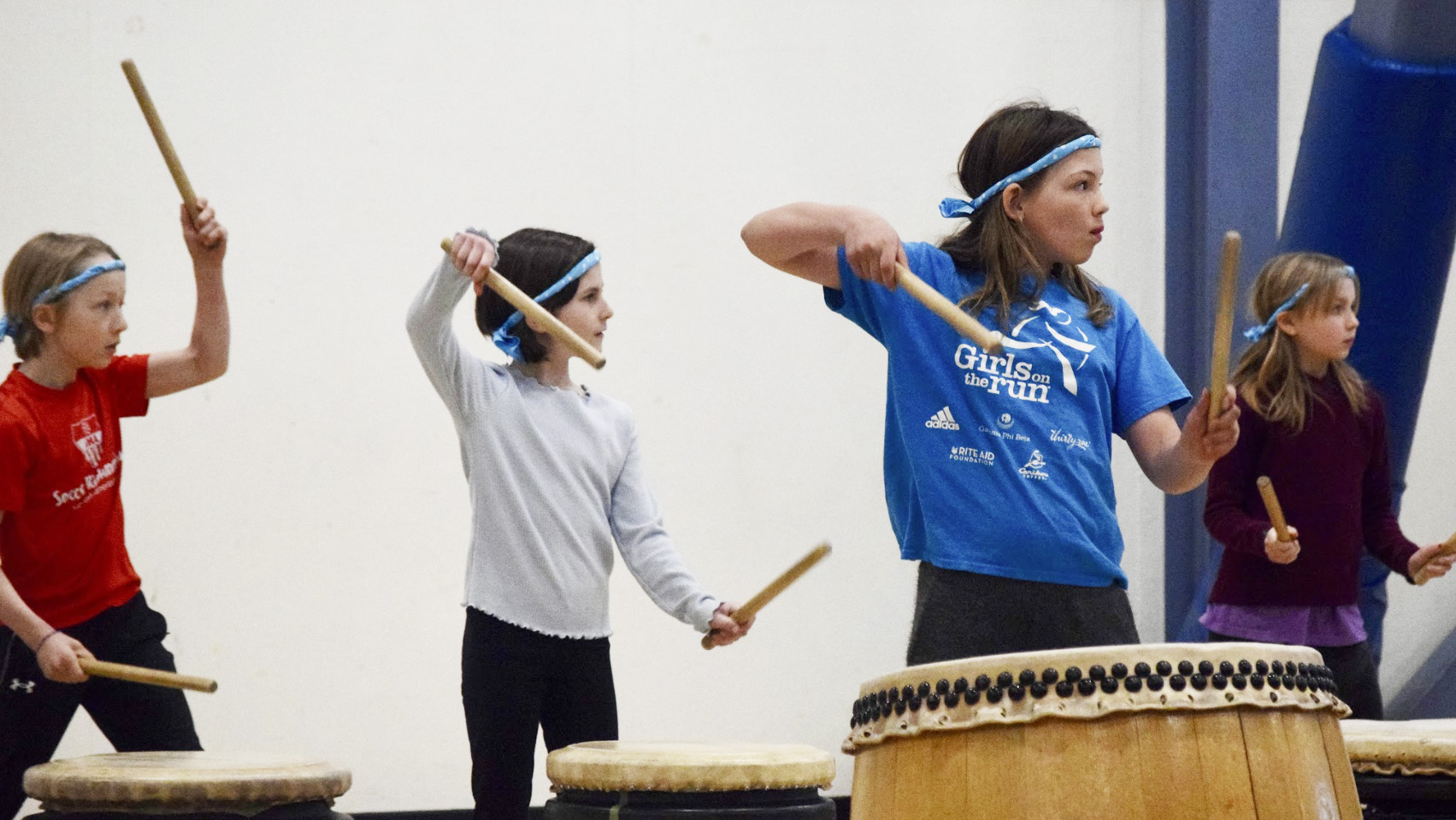 students playing drums